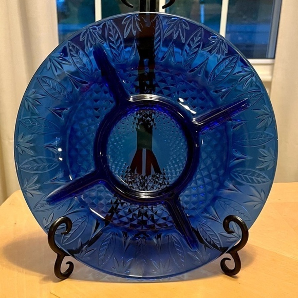 Vintage Avon Royal Sapphire 5-part divided serving dish